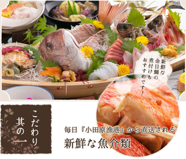 新鮮な魚介類